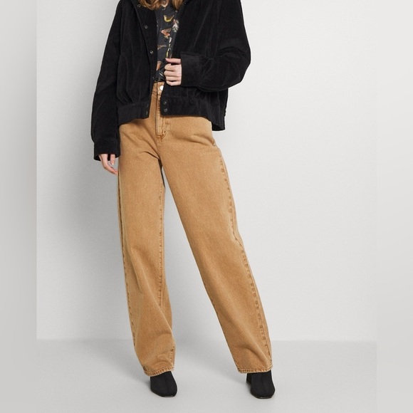 Abrand Carrie Jeans Camel Brown | Women’s Size 24 AU6 High Waist Straight Leg - Picture 14 of 17